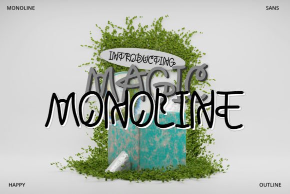 Magic Monoline Font for Creative Design