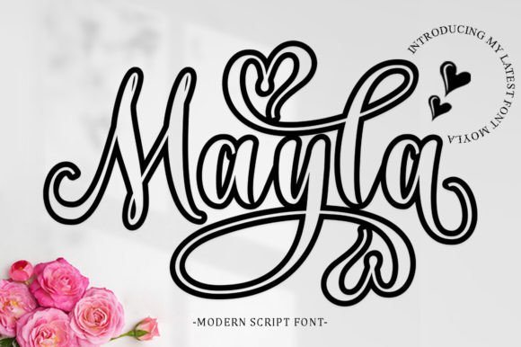 Mayla Outline Font for Creative Projects