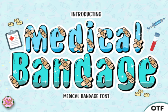 Medical Bandage Font for Campaign Design