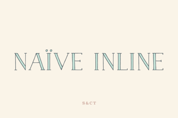 Naive Inline Font for Business Branding