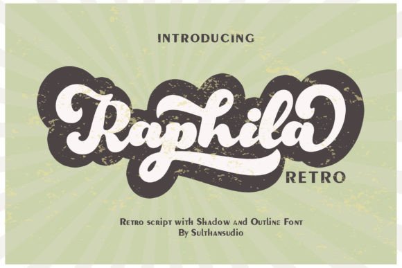 Raphila Retro Font for Vintage Creations