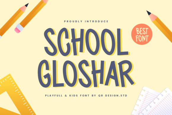 School Gloshar Font for Creative Projects
